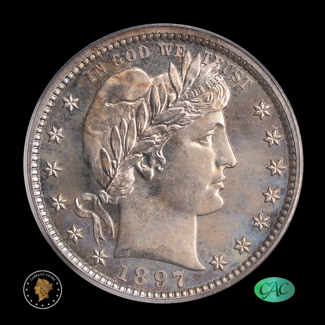 1897 25C Barber Quarter Proof PCGS PR65 CAC obverse