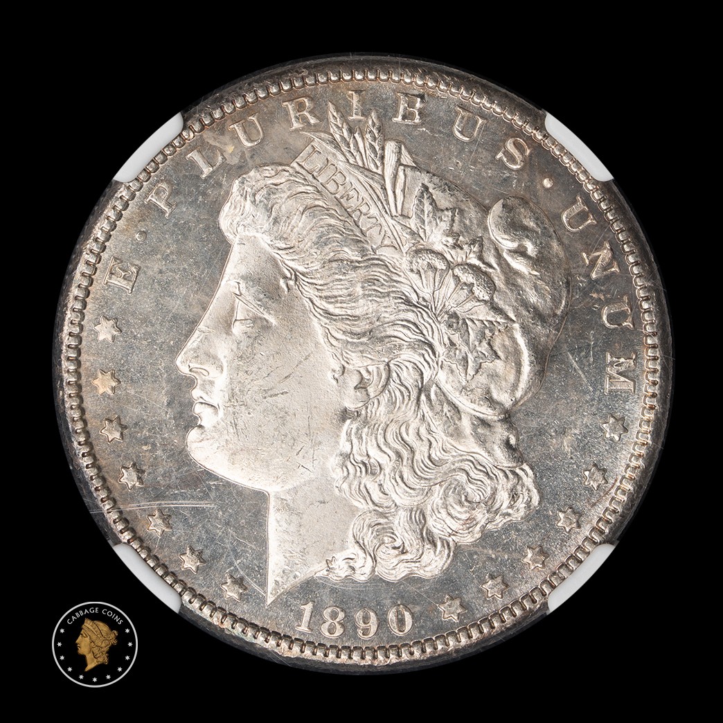 1890-CC $1 Morgan Silver Dollar NGC MS61 DPL obverse