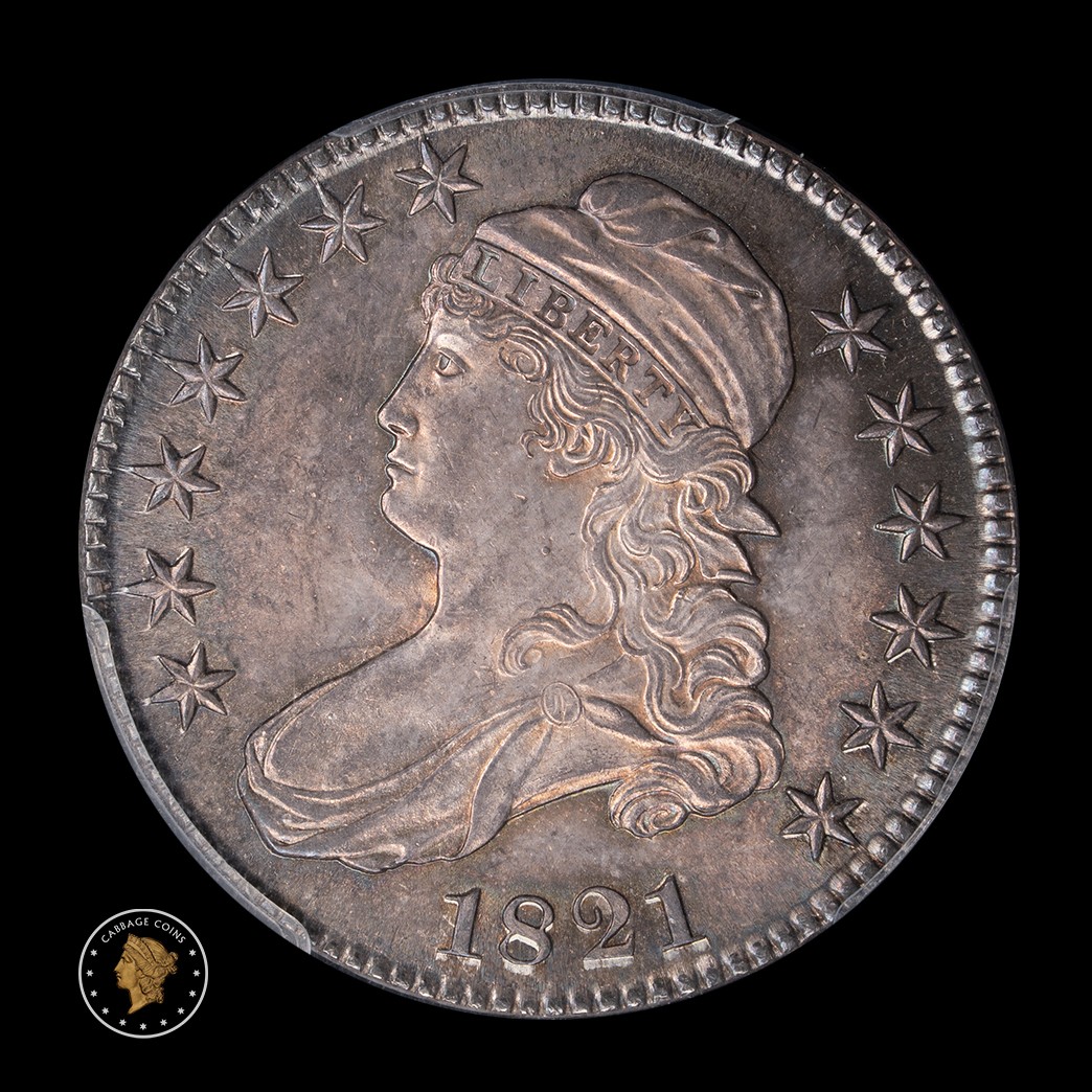 1821 50C Capped Bust Half Dollar PCGS MS65 San Diego obverse