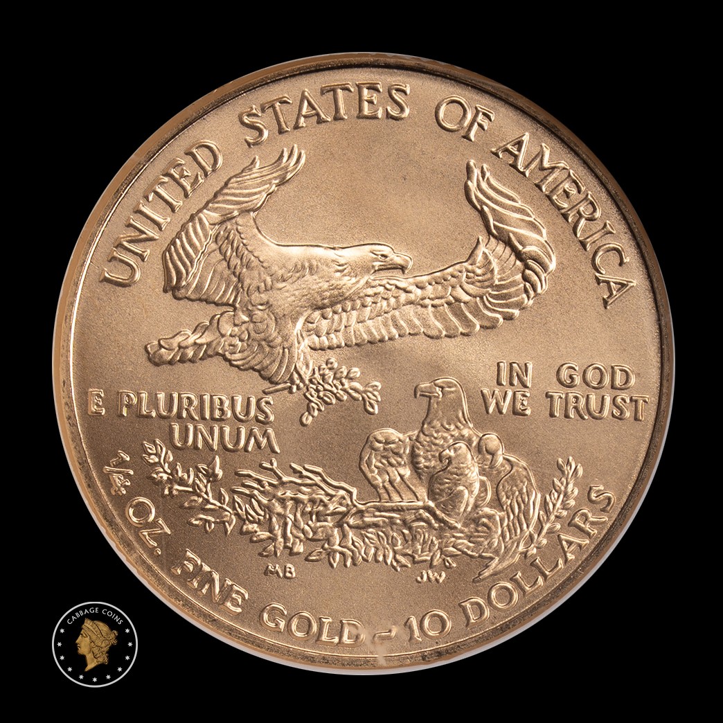 2001 G$10 American Gold Eagle NGC MS69 in holder, view 2