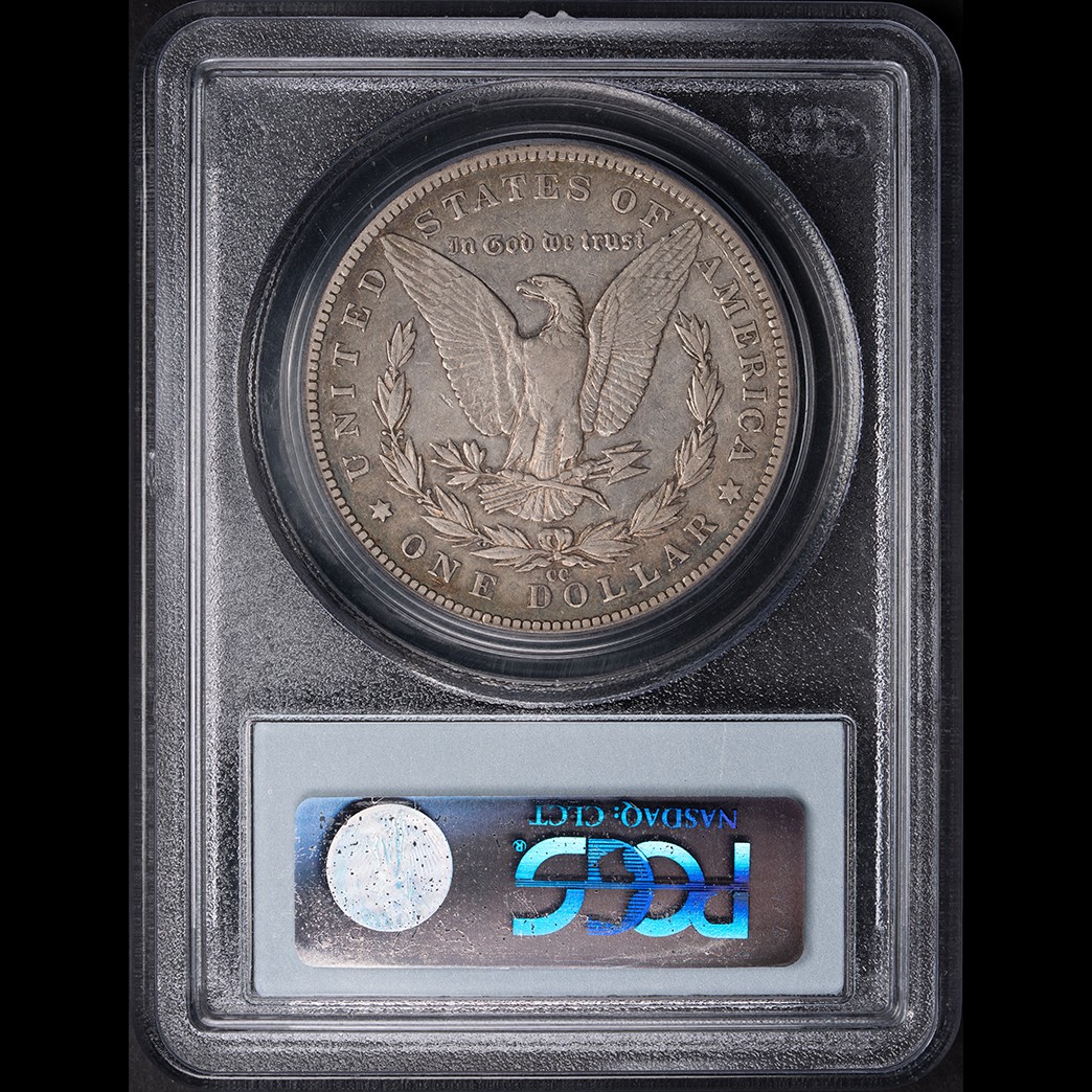 1889-CC $1 Morgan Silver Dollar PCGS XF40 CAC in holder, view 2