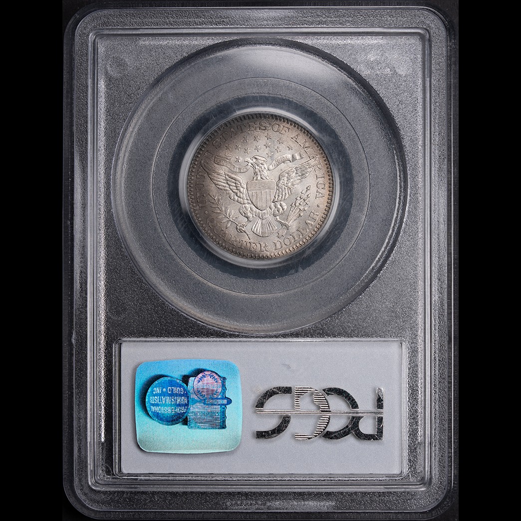 1914 25C Barber Quarter PCGS MS64 CAC in holder, view 2