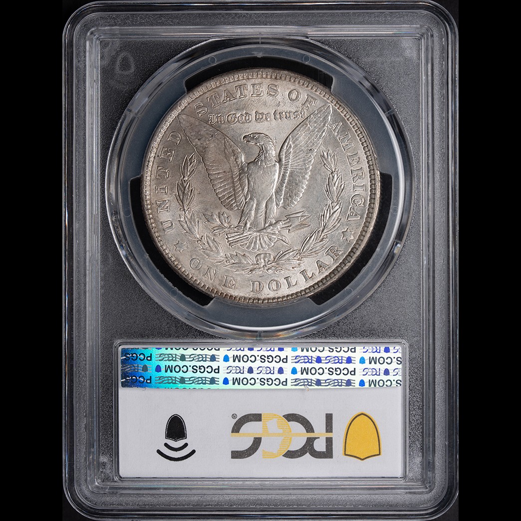 1901 $1 Morgan Silver Dollar PCGS MS62 in holder, view 2