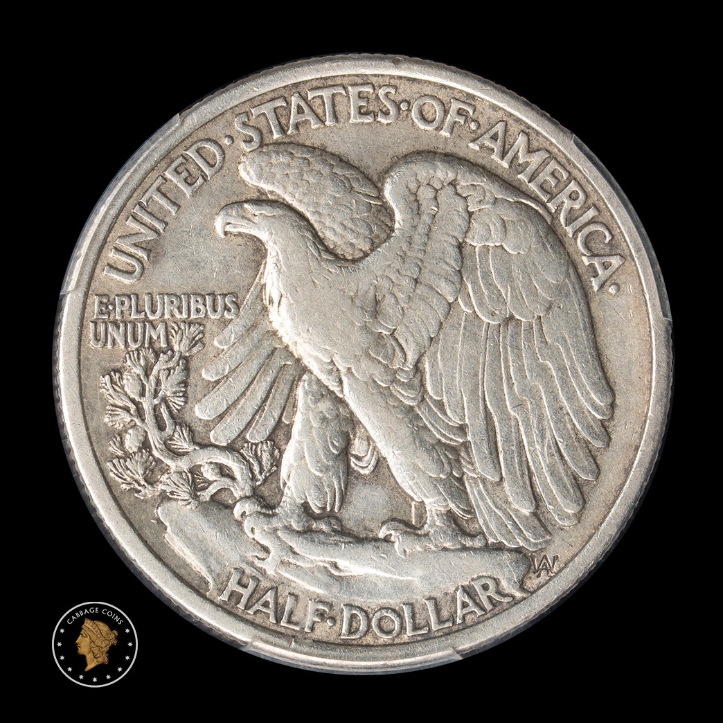 1919 50C Walking Liberty Half Dollar PCGS XF40 reverse