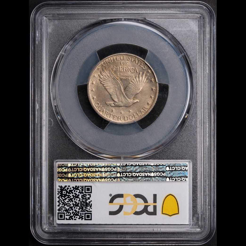 1920 25C Standing Liberty Quarter PCGS MS63FH in holder, view 2