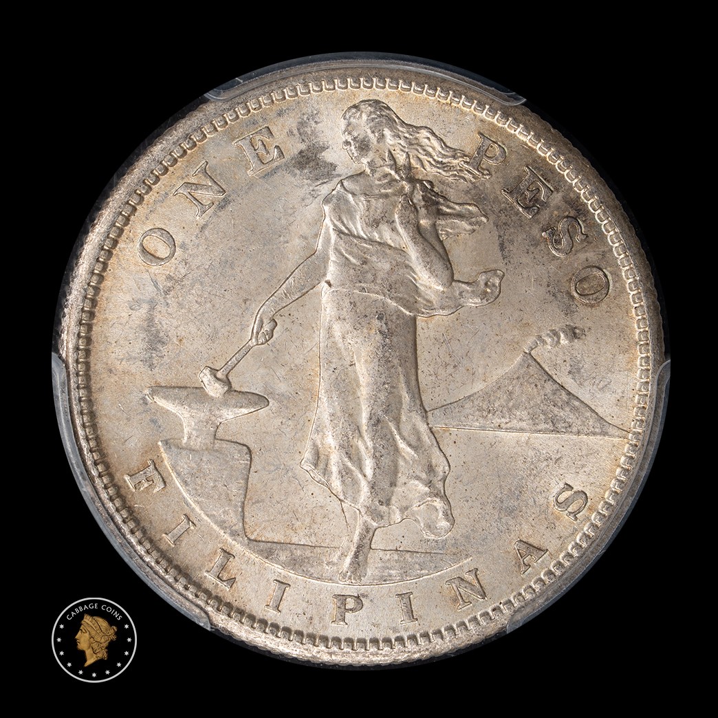 1909-S Peso US Philippines PCGS MS62  obverse