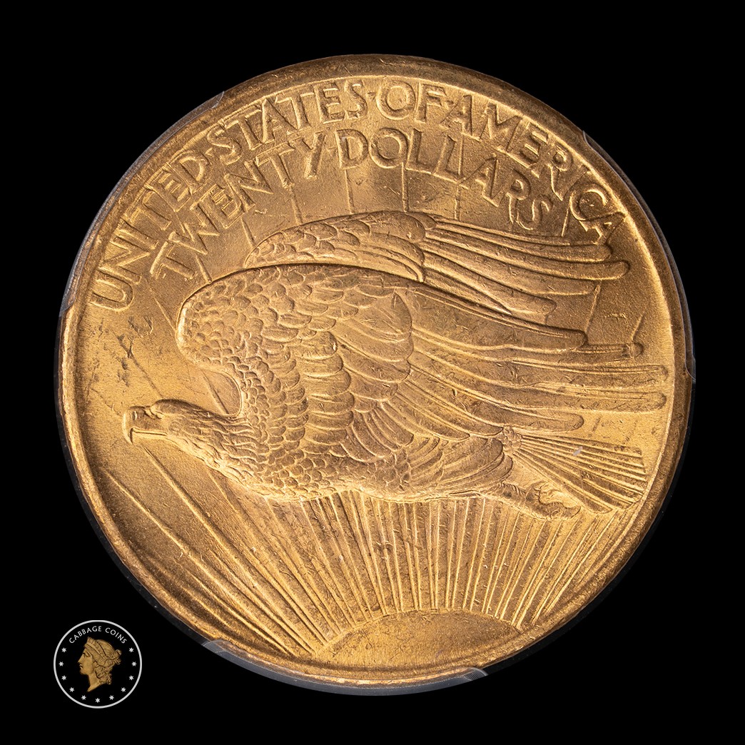 1907 $20 Saint Gaudens Double Eagle PCGS MS65 reverse
