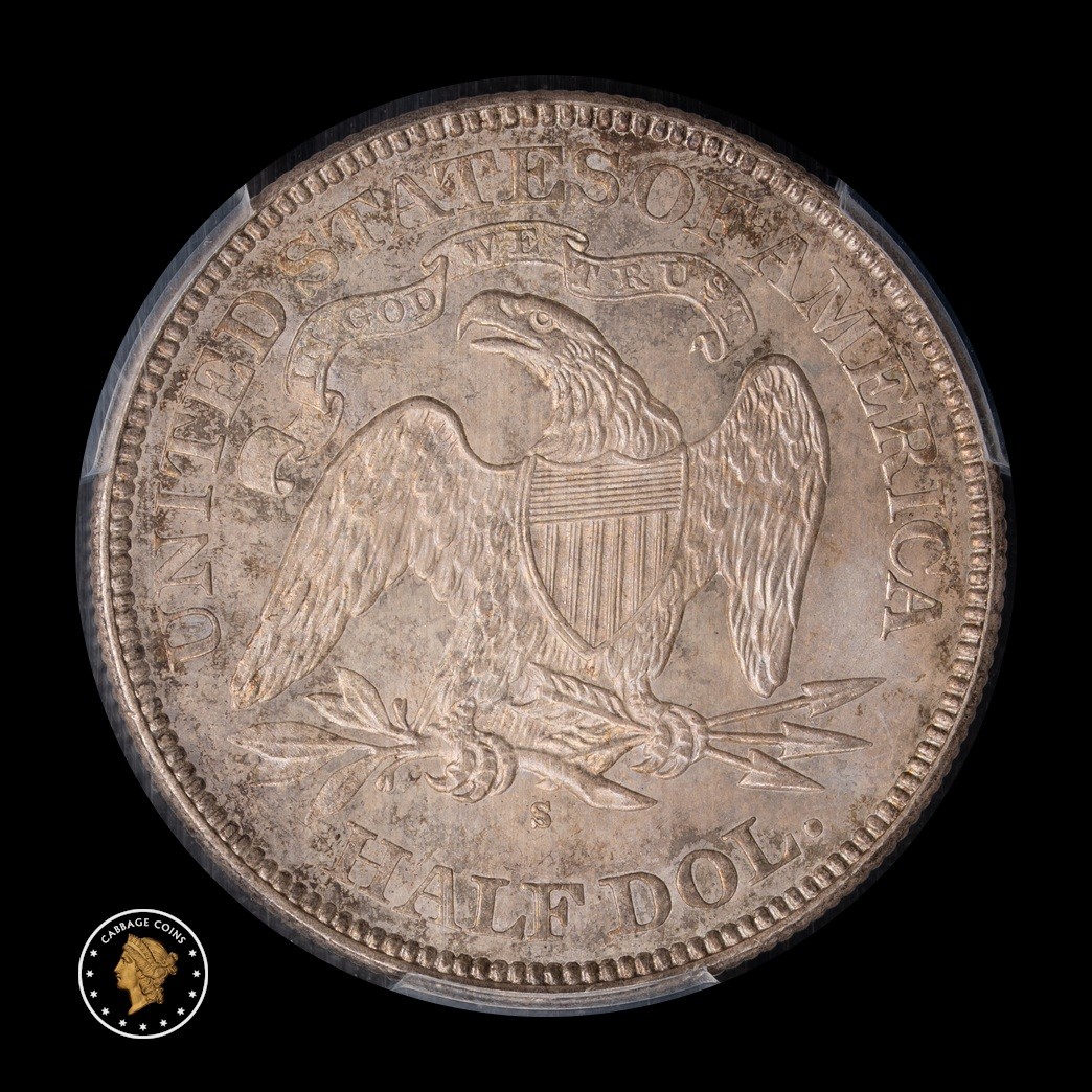 1876-S 50C Liberty Seated Half Dollar PCGS MS65 reverse