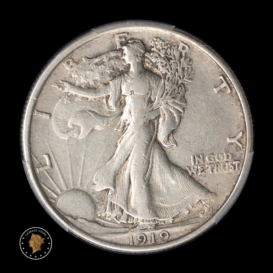 1919 50C Walking Liberty Half Dollar PCGS XF40 obverse