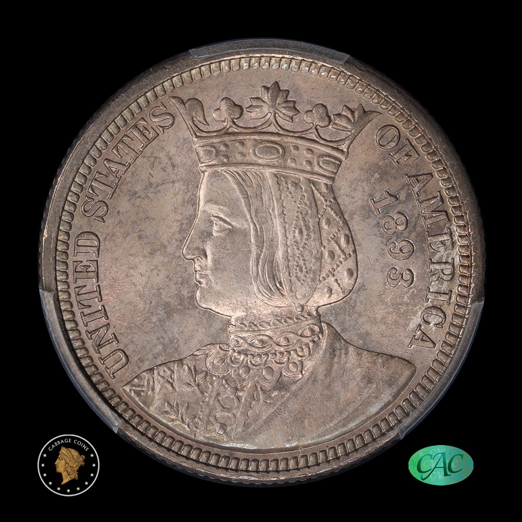 1893 25C Isabella Commemorative Quarter PCGS MS66 CAC obverse
