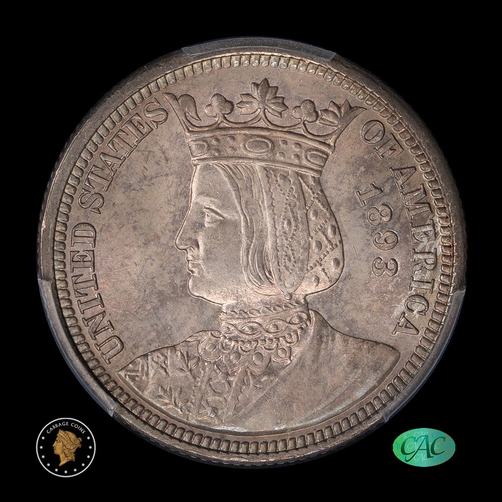 1893 50C Isabella Commemorative Quarter PCGS MS66 CAC obverse