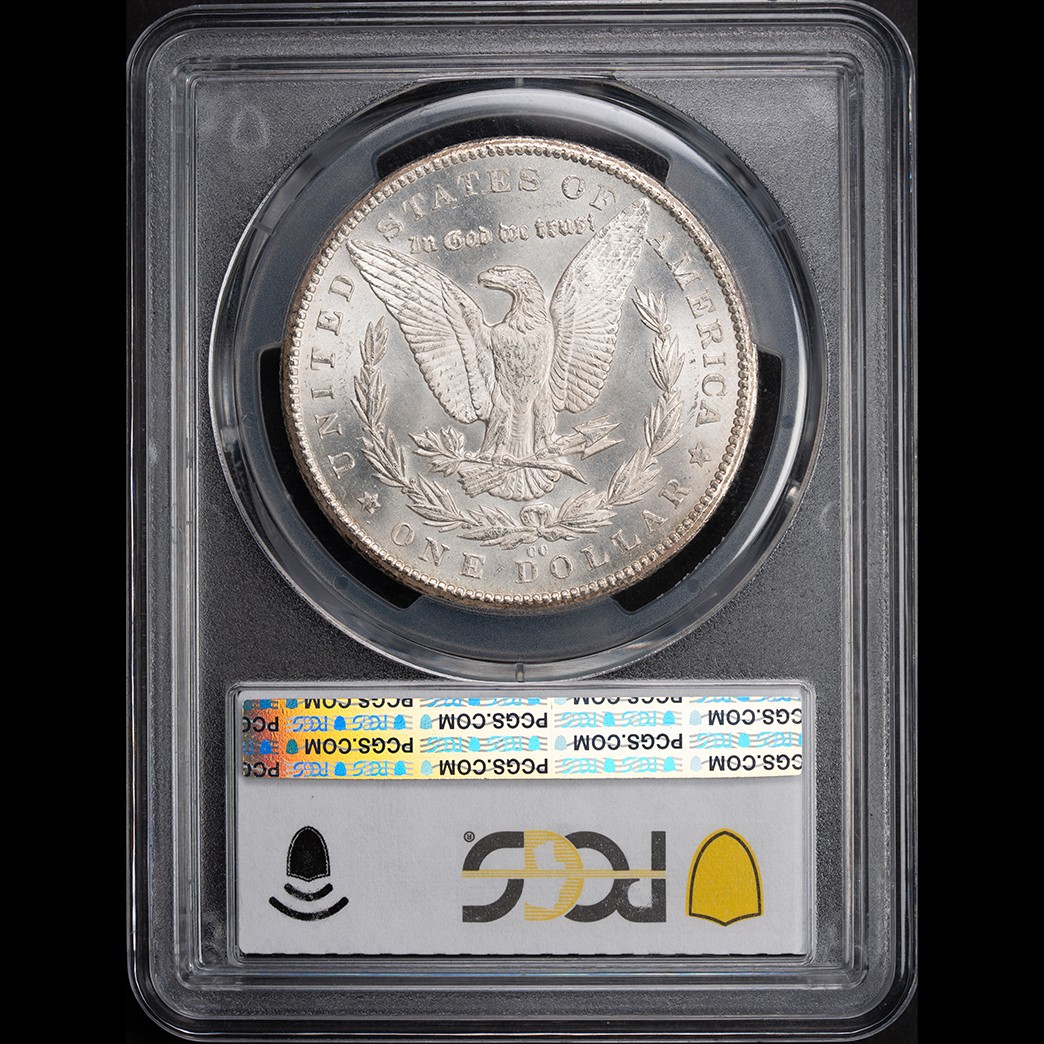 1879-CC $1 Morgan Silver Dollar PCGS MS62 CAC in holder, view 2