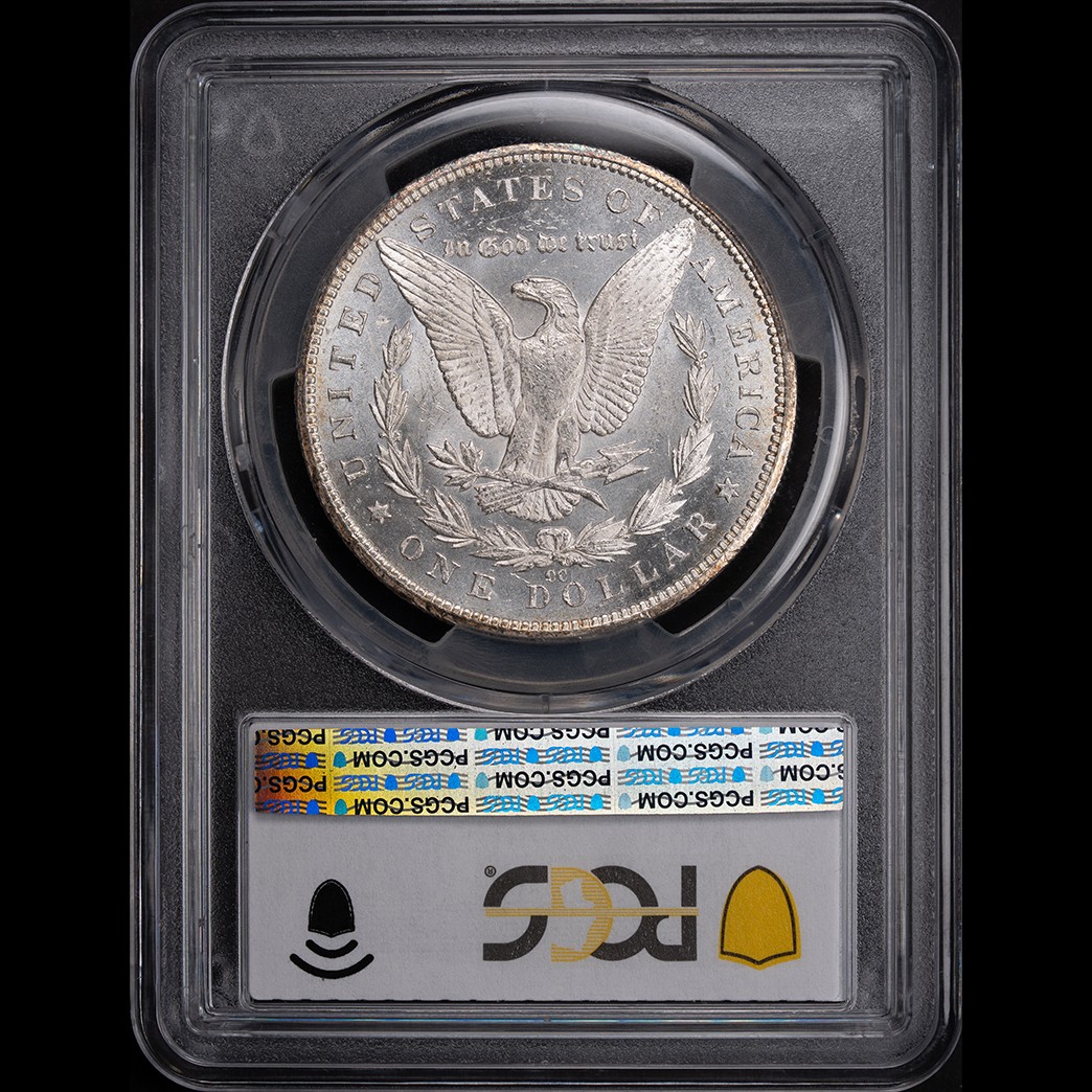 1893-CC $1 Morgan Silver Dollar PCGS MS61 CAC in holder, view 2