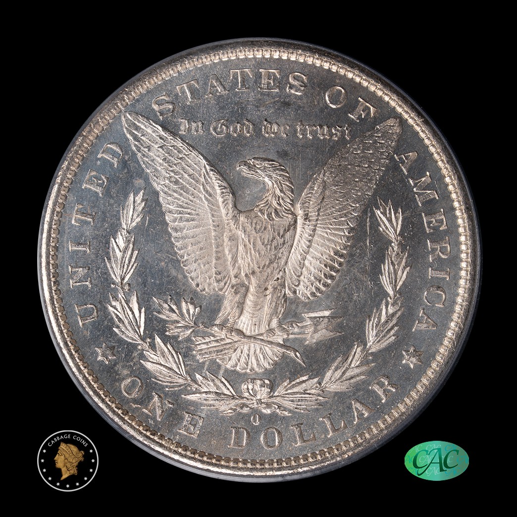 1881-O $1 Morgan Silver Dollar PCGS MS64DMPL CAC reverse
