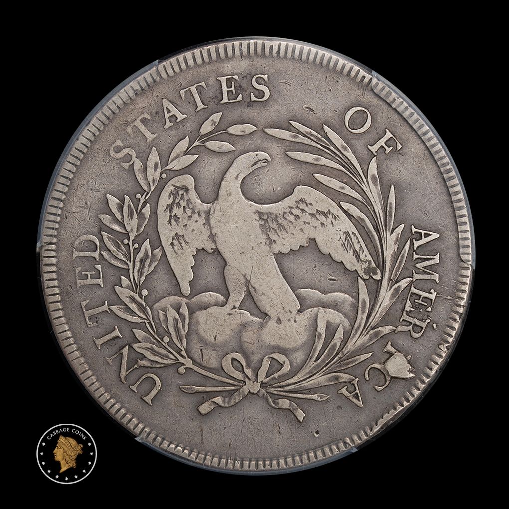 1796 $1 Draped Bust Dollar PCGS F15 Large Date, Small Letters reverse