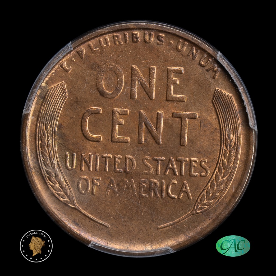 1915-S 1C Lincoln Cent PCGS MS64RB CAC reverse