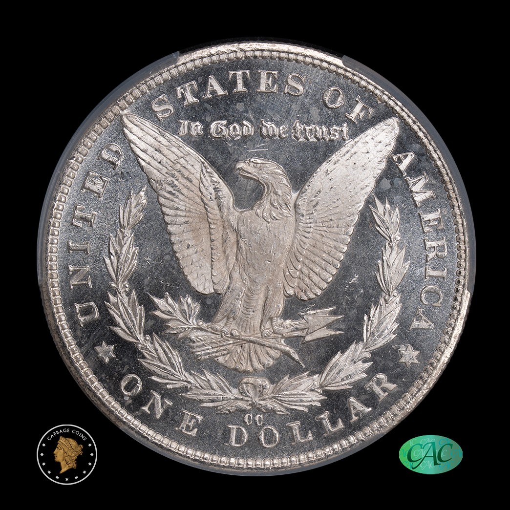1881-CC $1 Morgan Silver Dollar CACG MS64DMPL reverse