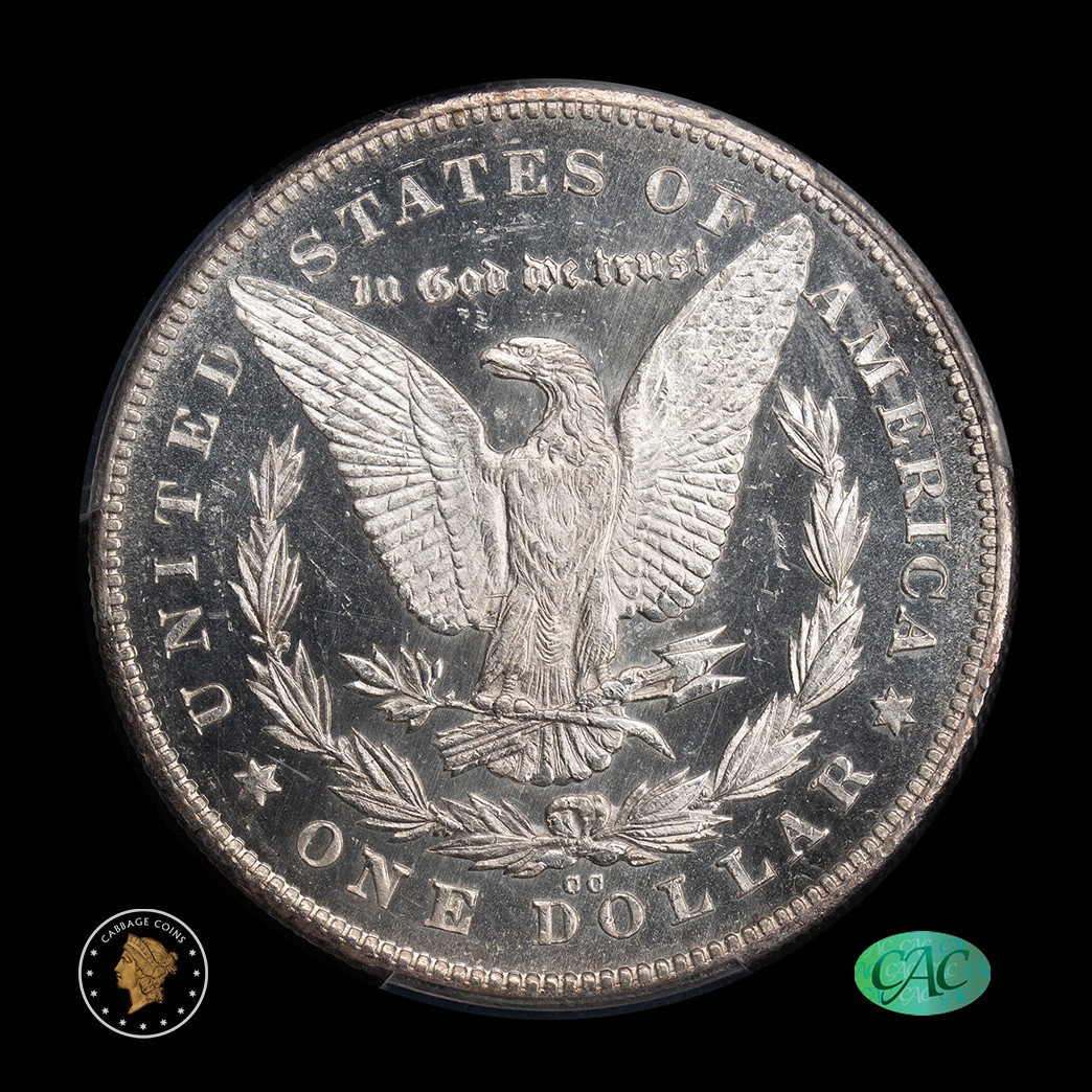 1878-CC $1 Morgan Silver Dollar PCGS MS62DMPL CAC reverse