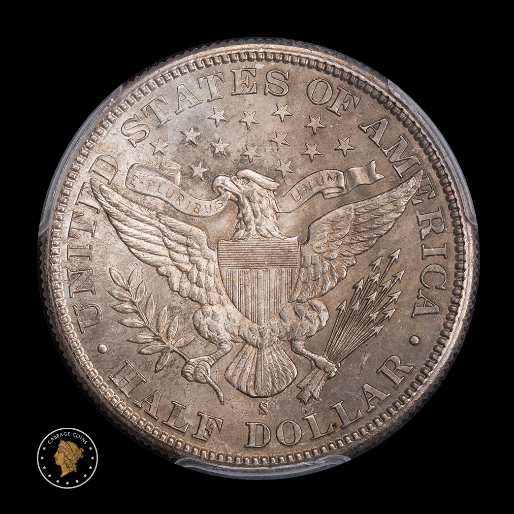 1898-S 50C Barber Half Dollar PCGS MS65 reverse