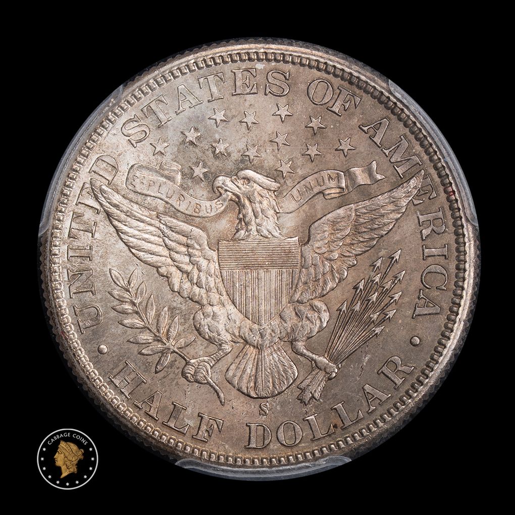 1898-S 50C Barber Half Dollar PCGS MS65 reverse
