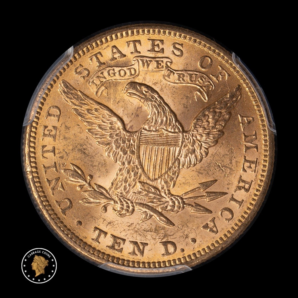 1894 $10 Liberty Head Eagle PCGS MS62 reverse