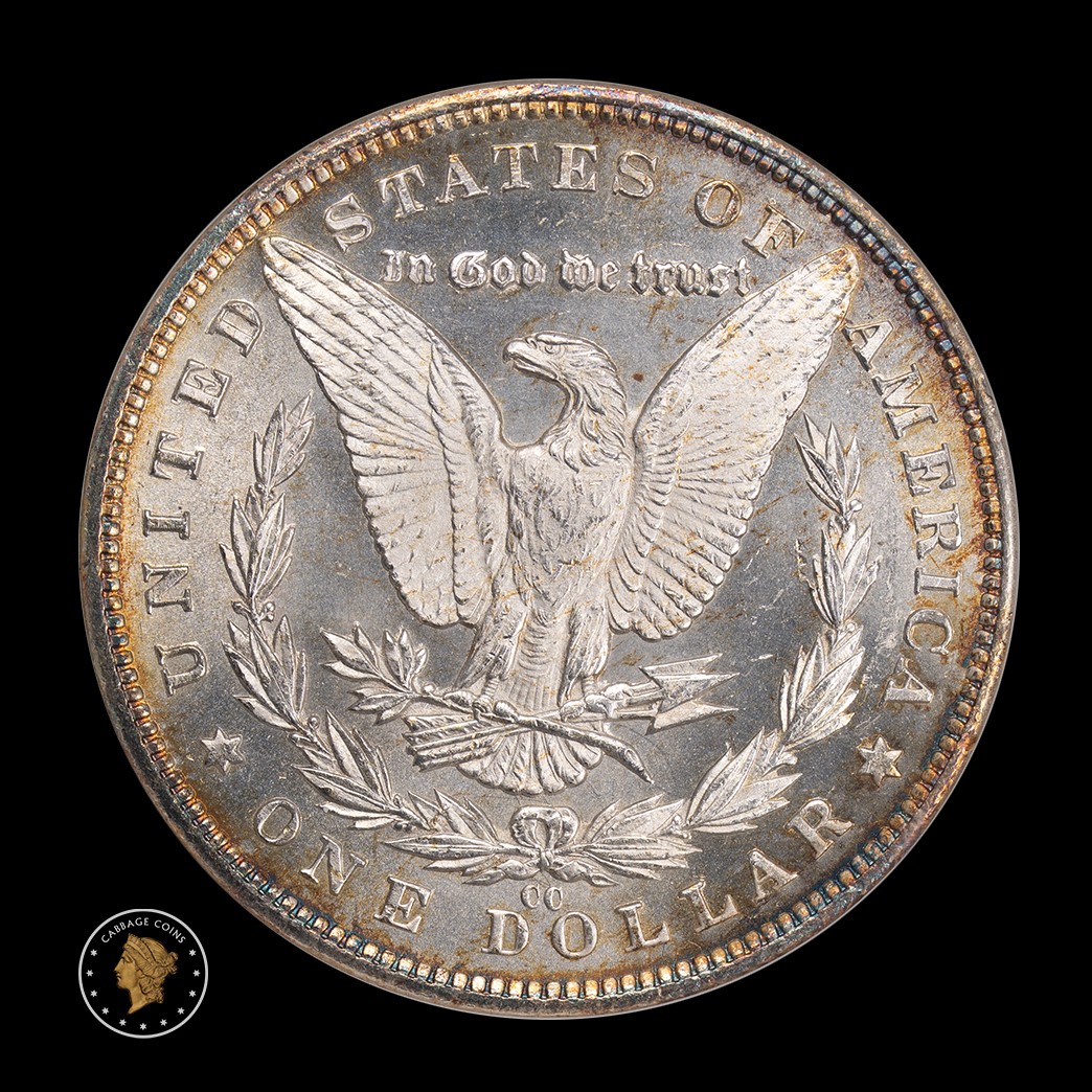 1881-CC $1 Morgan Silver Dollar ANACS MS63 (Soapbox) in holder, view 2
