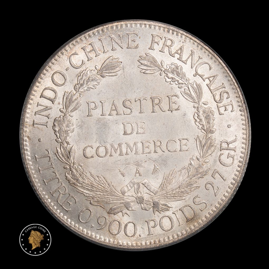 1924-A French Indo-China Piastra PCGS MS64 reverse