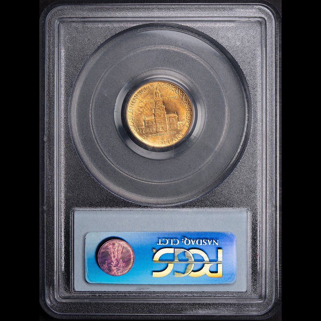 1926 $2.5 Sesquicentennial Gold Commem PCGS MS64 in holder, view 2