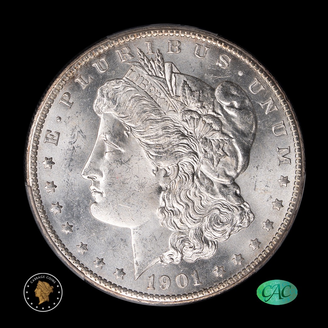 1901-S $1 Morgan Silver Dollar PCGS MS64 CAC obverse