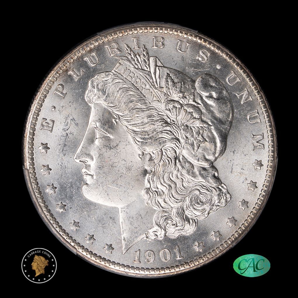 1901-S $1 Morgan Silver Dollar PCGS MS64 CAC obverse
