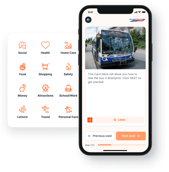 The MagnusCards app showing a Brampton Transit Card Deck