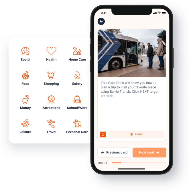 The MagnusCards app showing a Barrie Transit Card Deck