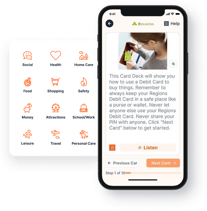 The MagnusCards app showing a Regions Bank Card Deck