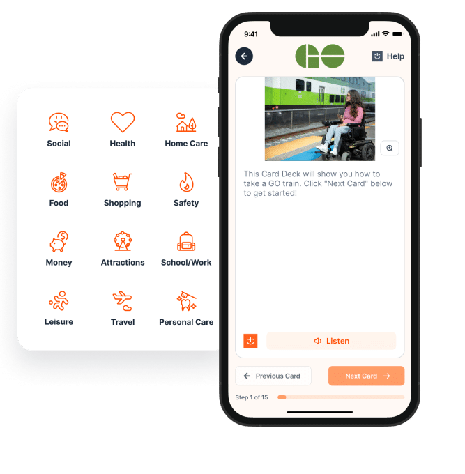 The MagnusCards app showing a GO Transit Card Deck