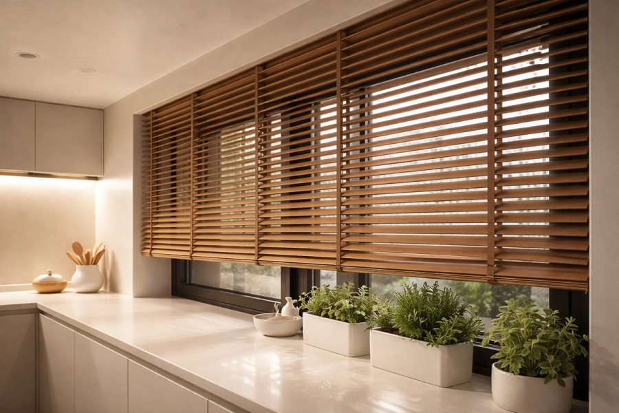 Wooden Blinds by Deco Nest in Riyadh