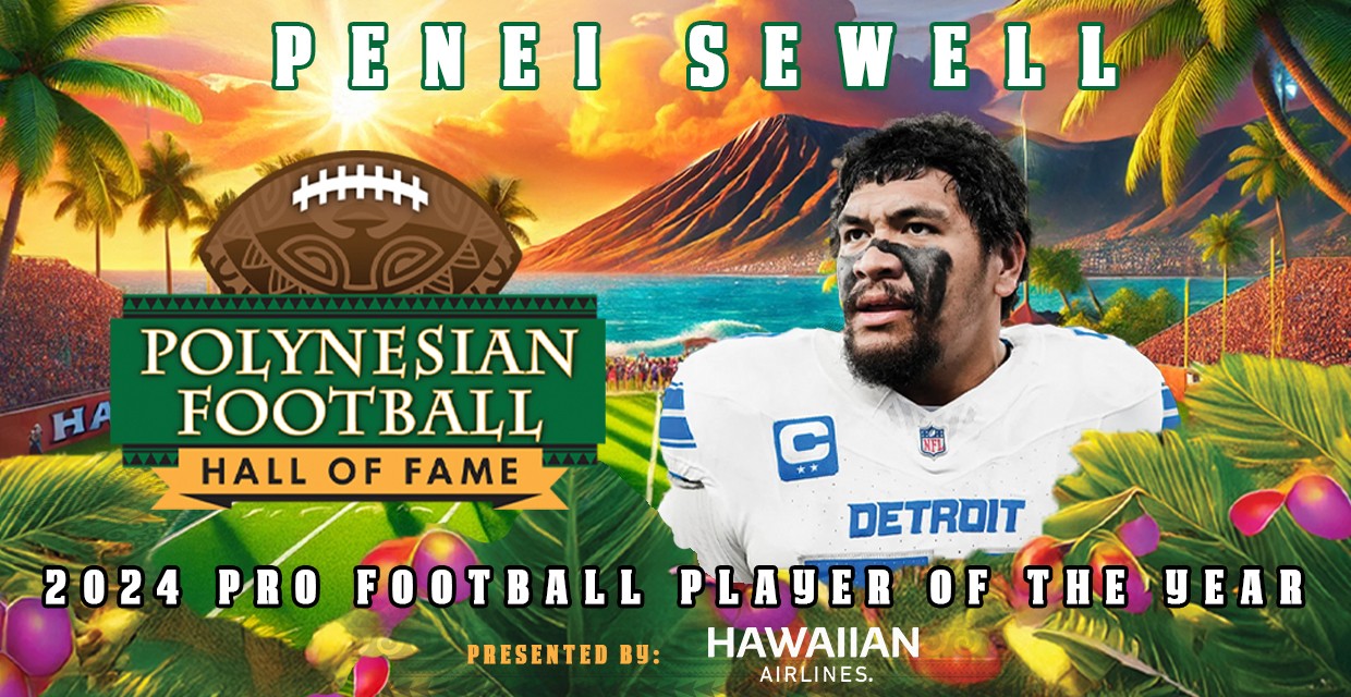 Cover Image for Detroit Lions Offensive Lineman Penei Sewell Named Polynesian Pro Football Player Of The Year Presented By Hawaiian Airlines