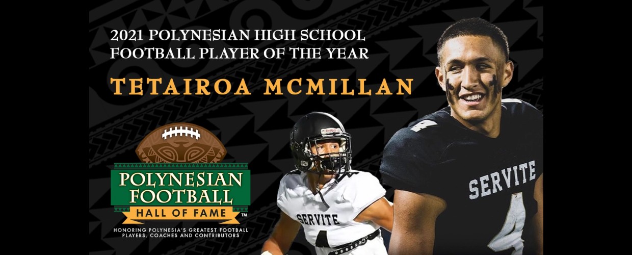 Cover Image for Tetairoa Mcmillan Named 2021 Polynesian High School Football Player of the Year