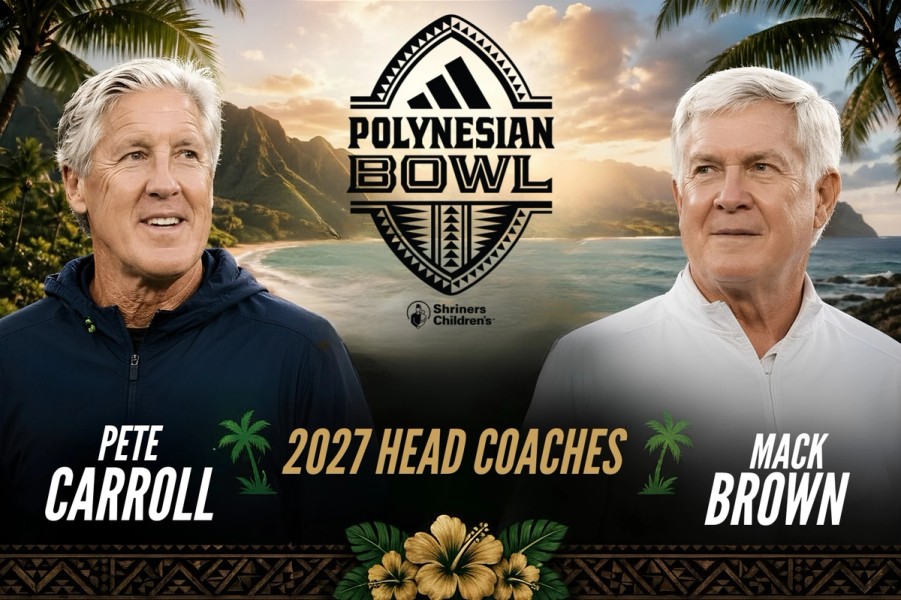 Pete Carroll and Mack Brown Named Head Coaches for 2027 adidas Polynesian Bowl