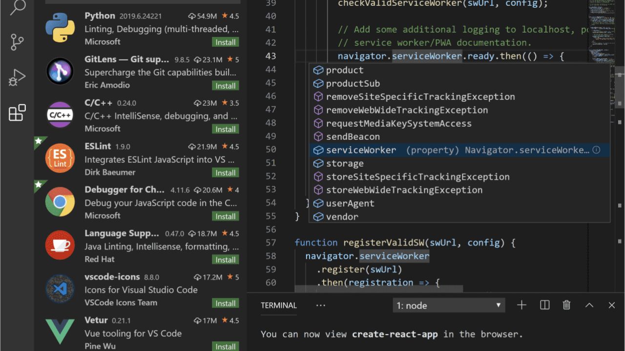 Snippets in Visual Studio Code