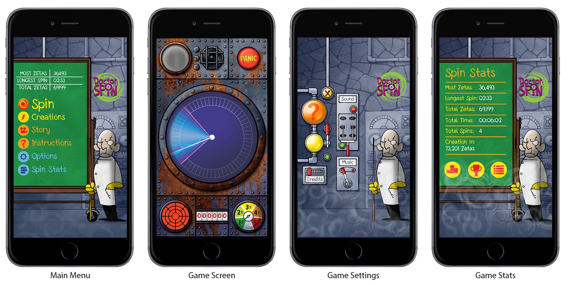 Doctor Spin - Game Screens