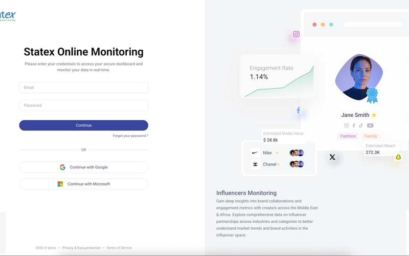 Influencers / Ads Monitoring