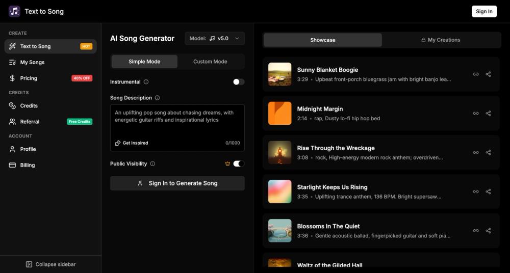 image of Text to Song