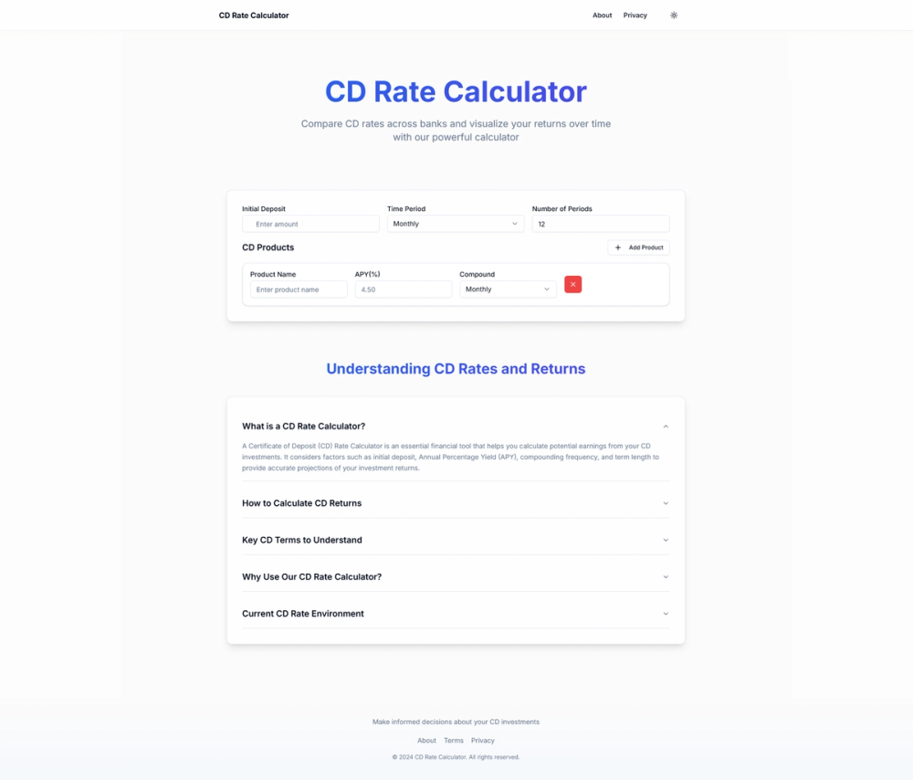 image of CD Rate Calculator