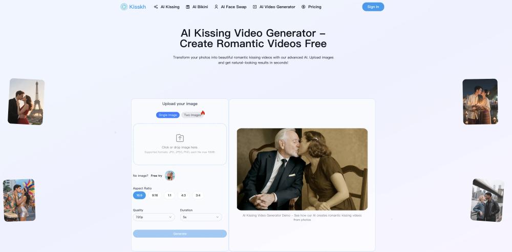 image of AI Kissing video - Kisskh