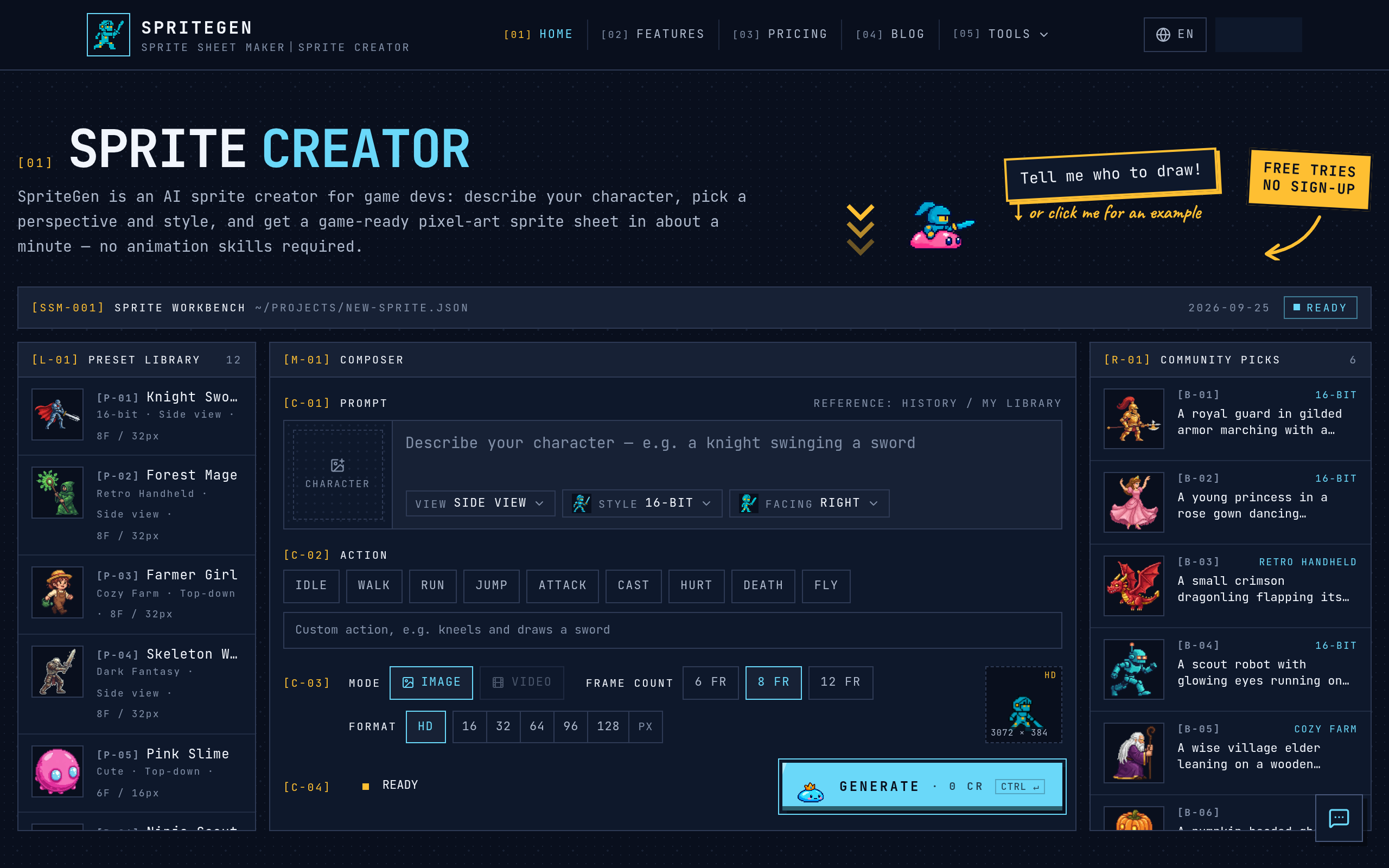 SpriteGen screenshot