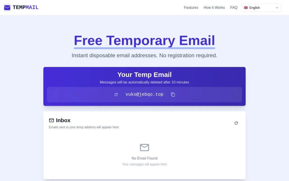 image of Free Temp Mail