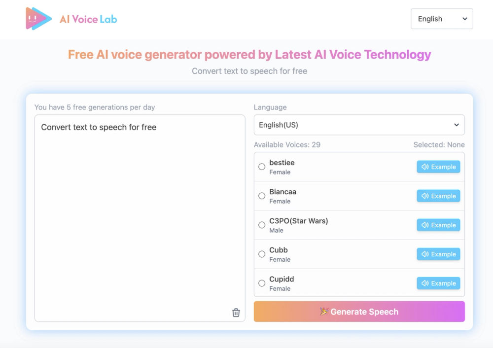 image of AI Voice Lab