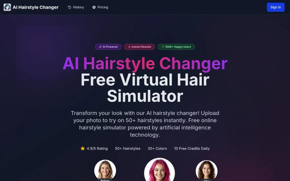 image of AI Hairstyle Changer