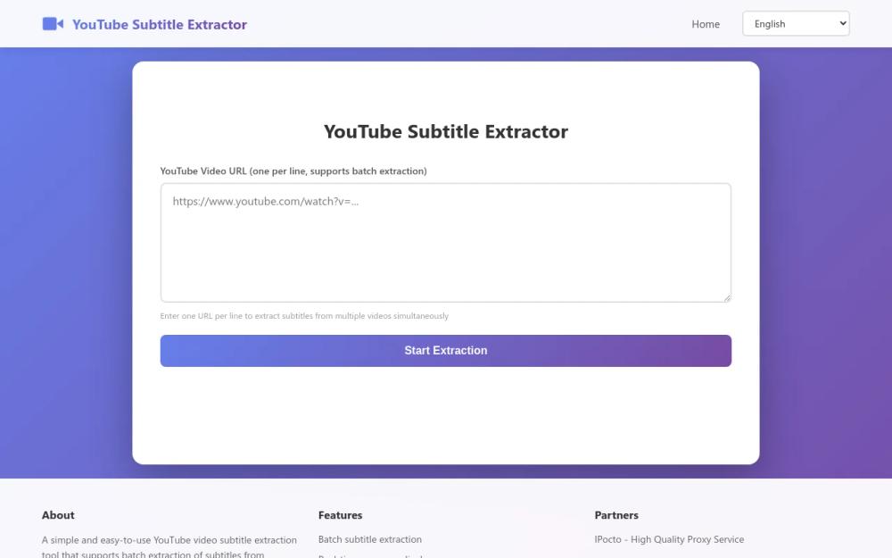 image of YouTube Subtitle Extractor