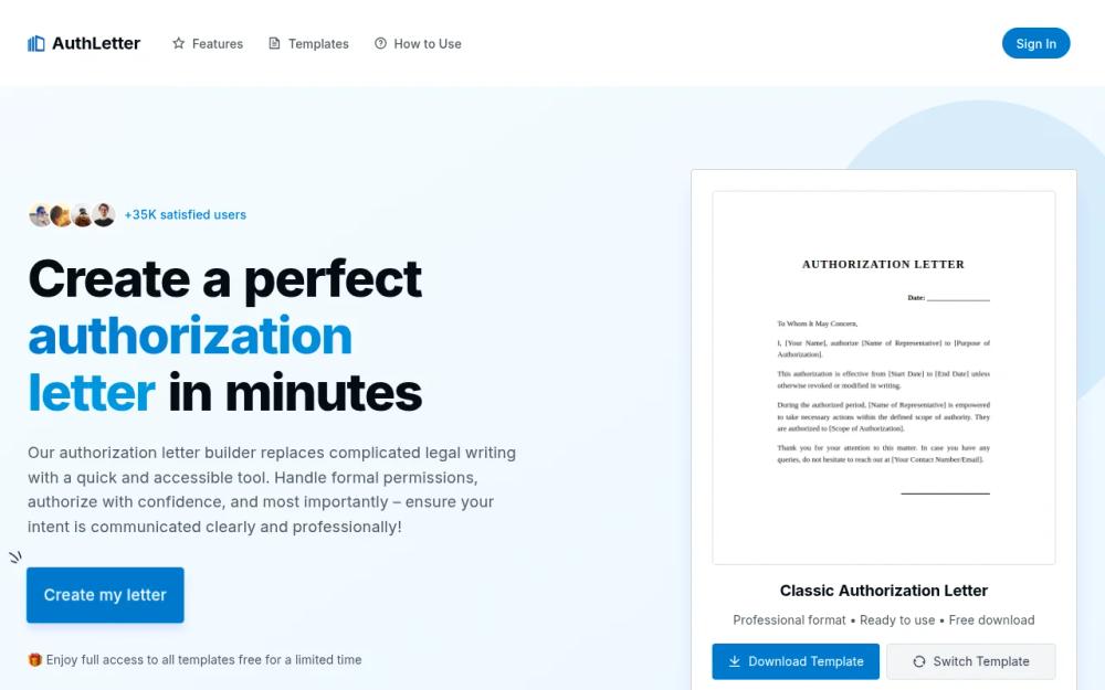 image of AuthLetter